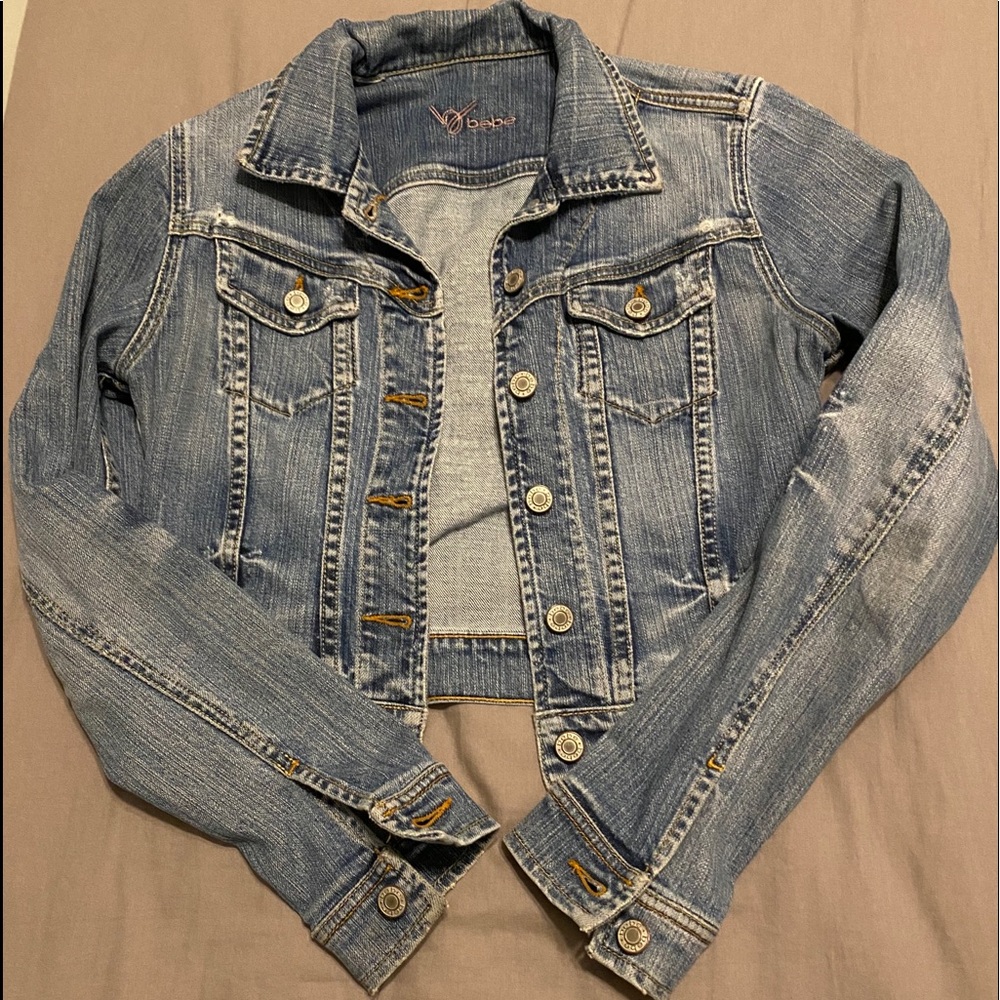 Bebe crop Jean jacket